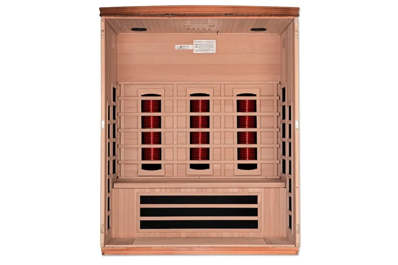 Golden Designs NEW 2026 "Lugano" 3-Person FAR Infrared Sauna (🧨JULY 4th SALE)