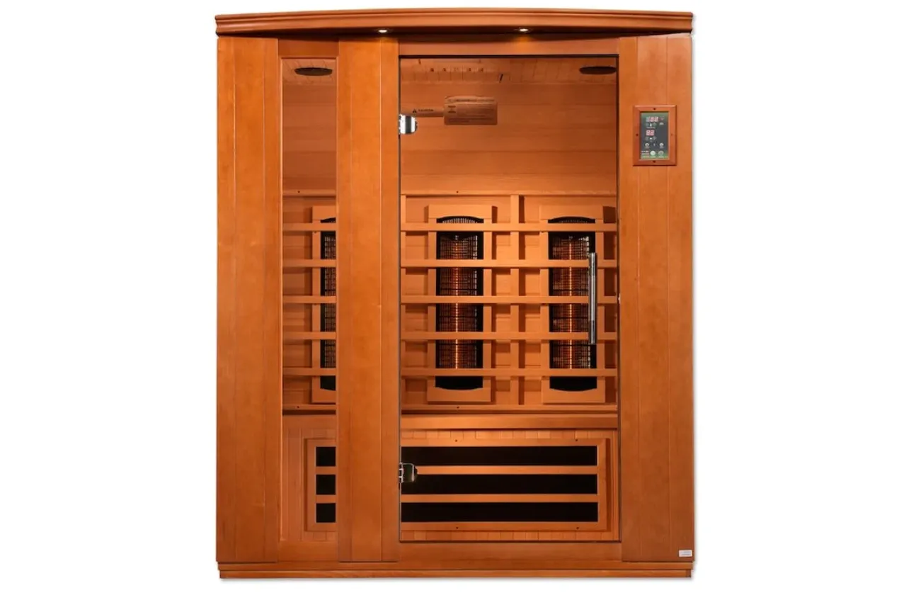 Golden Designs NEW 2026 "Lugano" 3-Person FAR Infrared Sauna (🧨JULY 4th SALE)