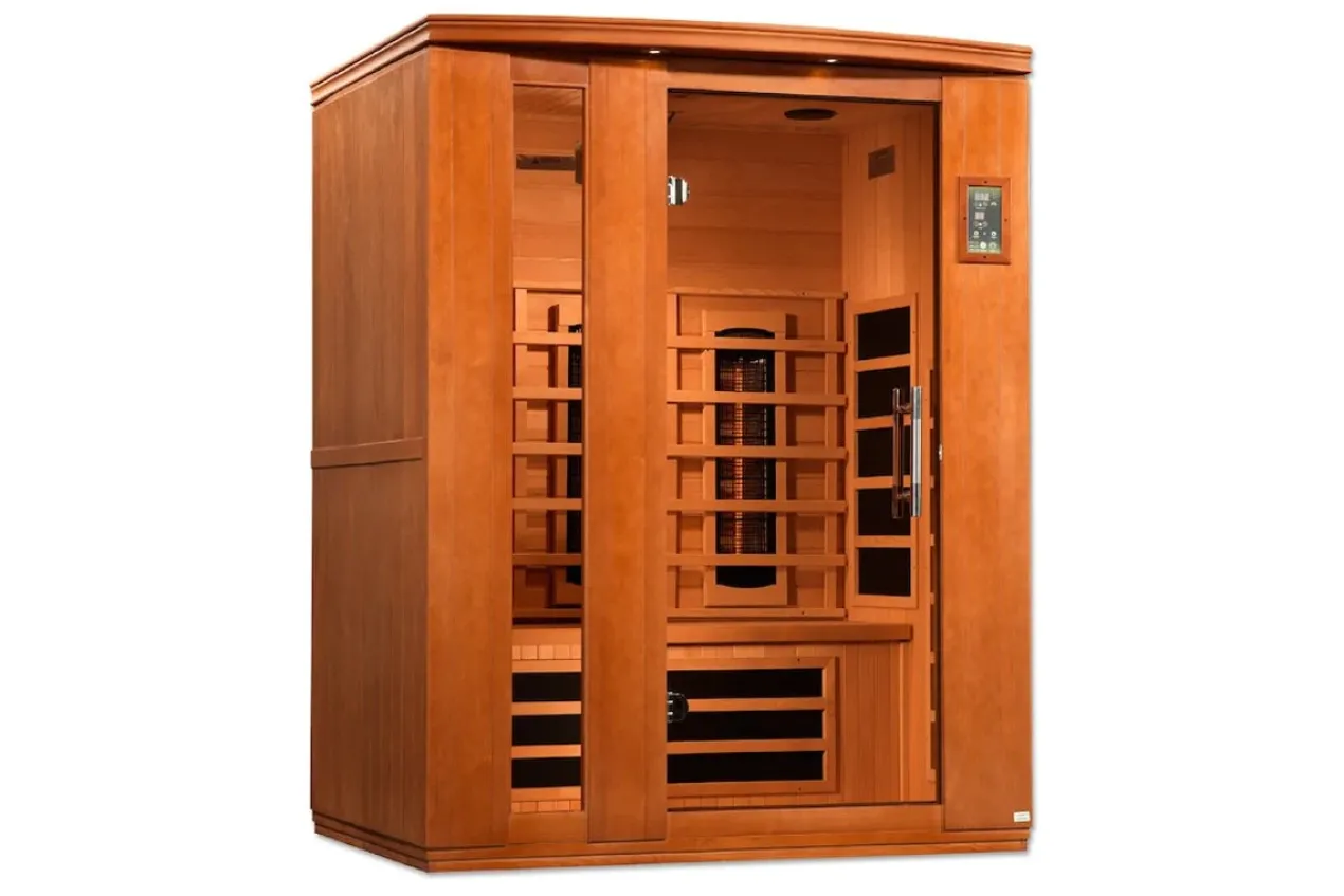 Golden Designs NEW 2026 "Lugano" 3-Person FAR Infrared Sauna (🧨JULY 4th SALE)