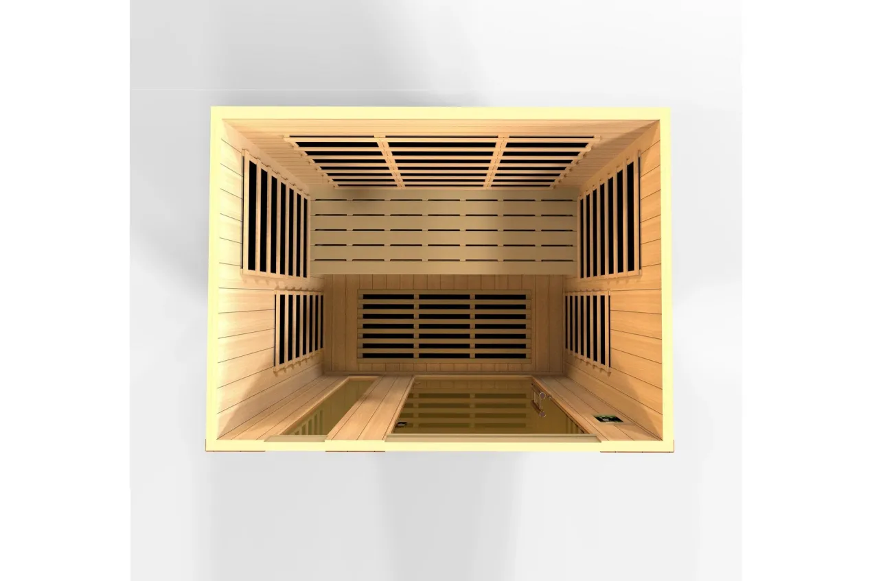 Golden Designs NEW 2026 "Lugano" 3-Person FAR Infrared Sauna (🧨JULY 4th SALE)