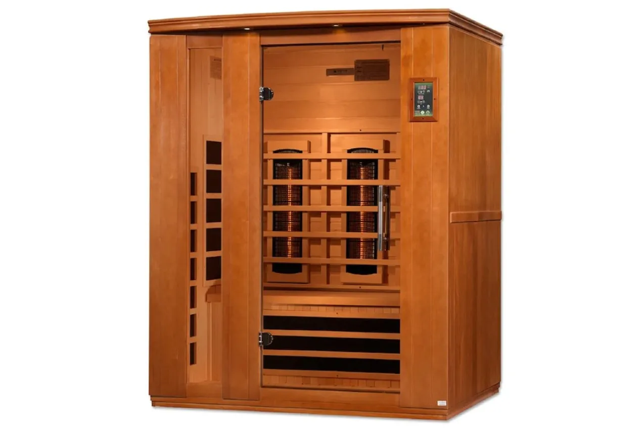 Golden Designs NEW 2026 "Lugano" 3-Person FAR Infrared Sauna (🧨JULY 4th SALE)