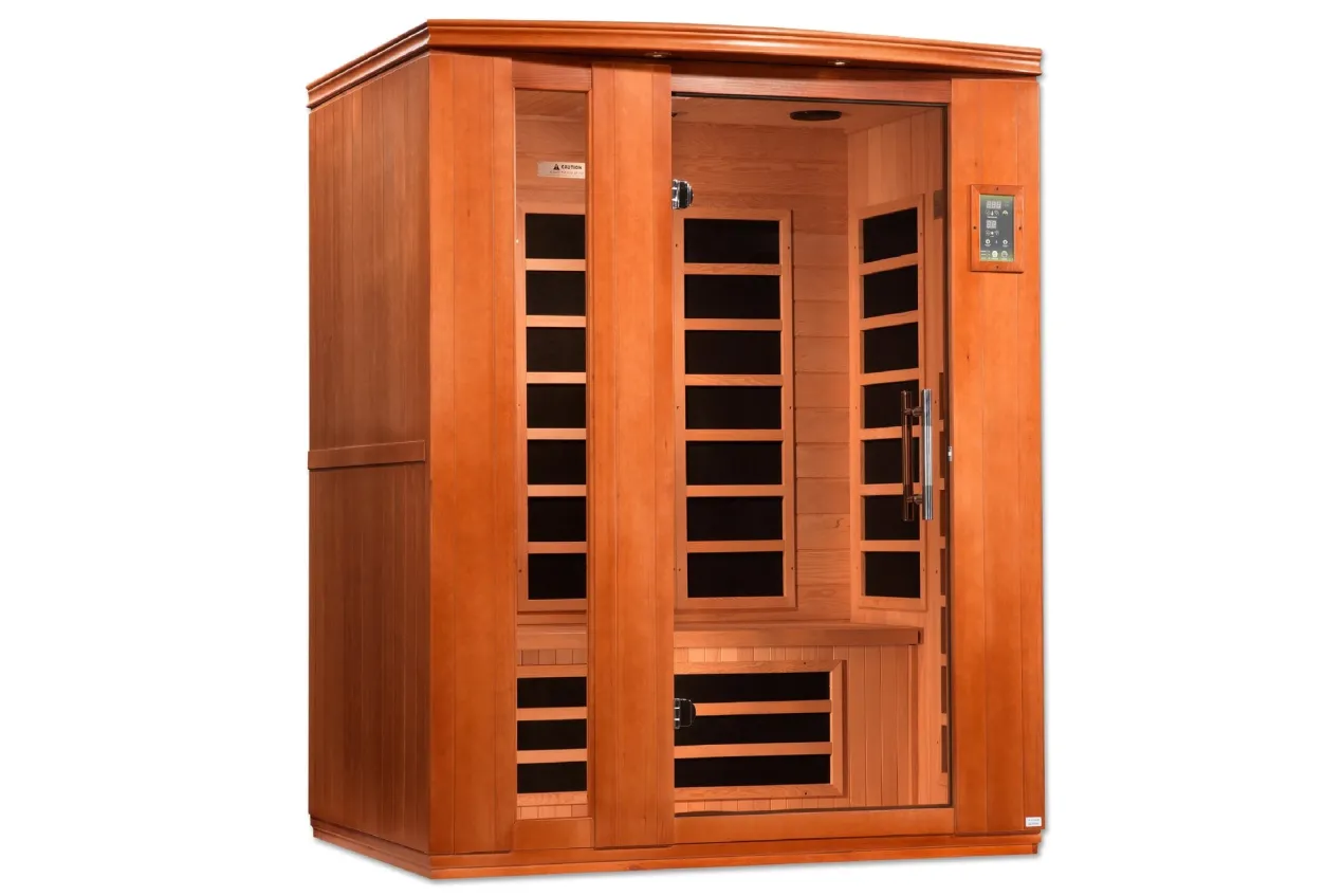 Golden Designs NEW 2026 "Lugano" 3-Person FAR Infrared Sauna (🧨JULY 4th SALE)