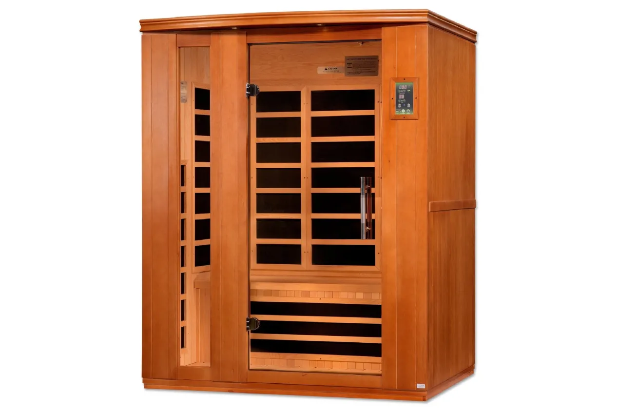 Golden Designs NEW 2026 "Lugano" 3-Person FAR Infrared Sauna (🧨JULY 4th SALE)