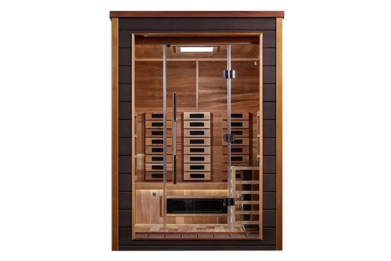 Golden Designs "Nora" 2-Person Indoor/Outdoor Hybrid Full Spectrum Sauna