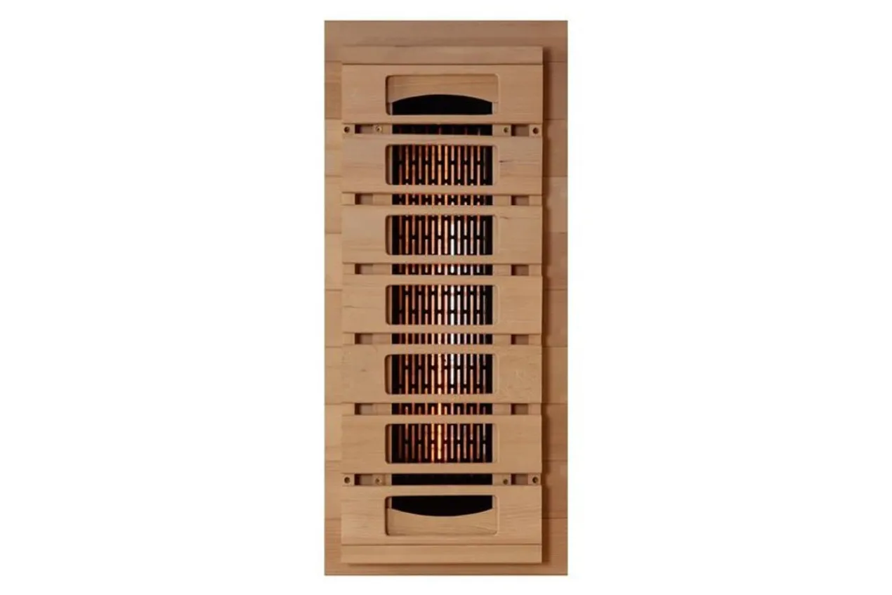 Golden Designs 2-3 Person 8000 Reserve Series Corner Infrared Sauna (w/ Himalayan Salt Bar)