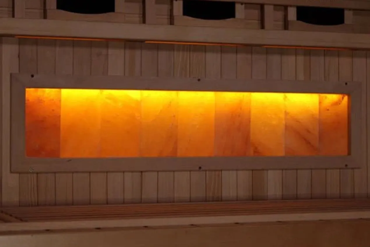 Golden Designs 2-3 Person 8000 Reserve Series Corner Infrared Sauna (w/ Himalayan Salt Bar)