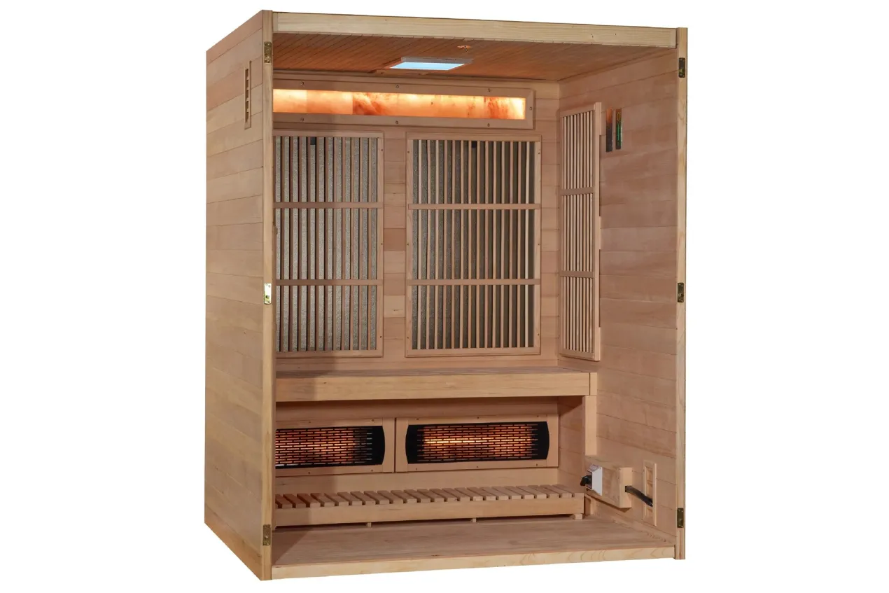 Golden Designs "Soria" 3-Person Full Spectrum Hybrid Indoor Sauna