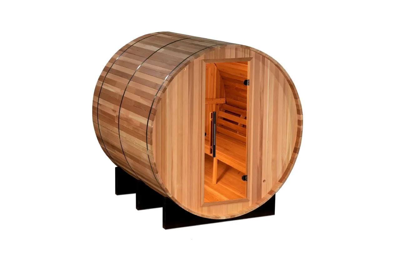 Golden Designs "Uppsala" 4 Person Barrel Traditional Steam Sauna