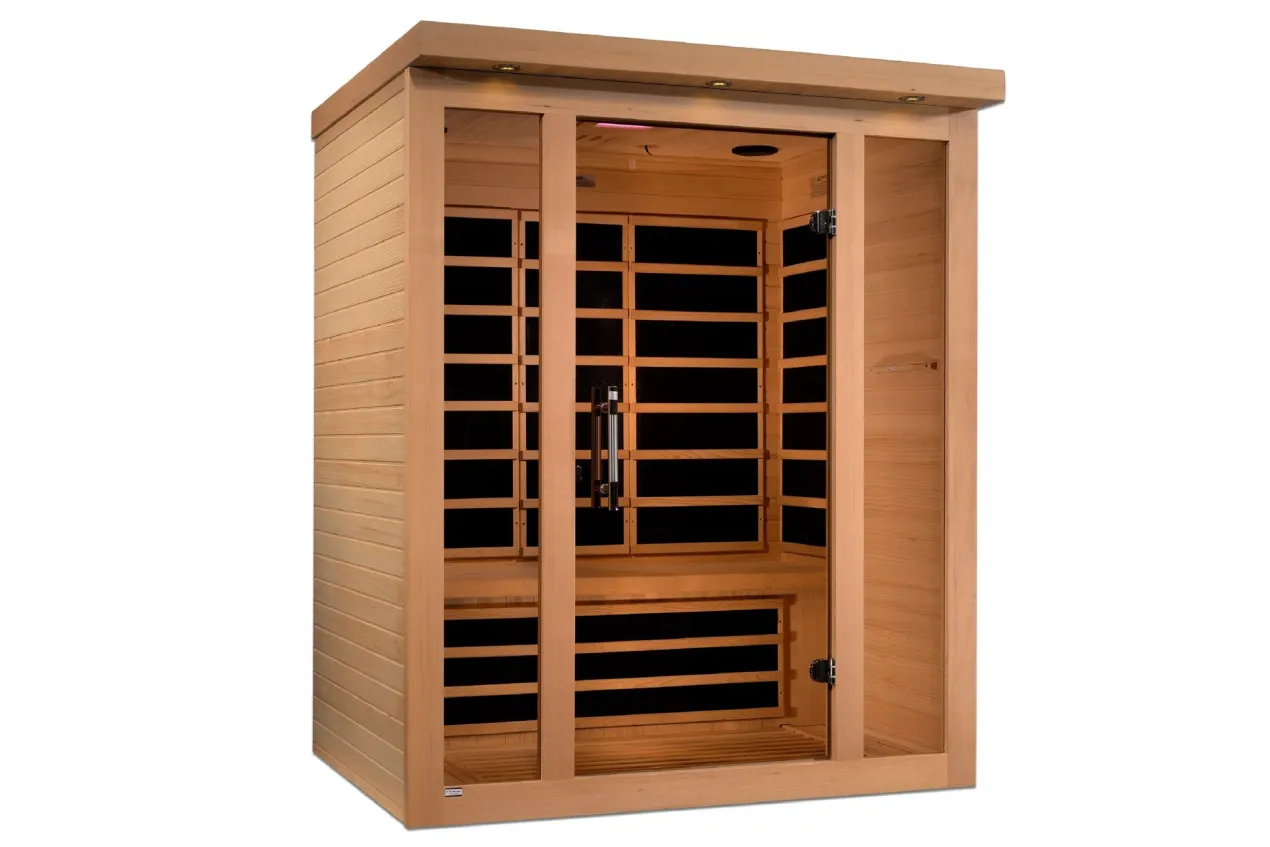 Golden Designs "Vila Elite" 3-Person Ultra Low EMF FAR Infrared Sauna