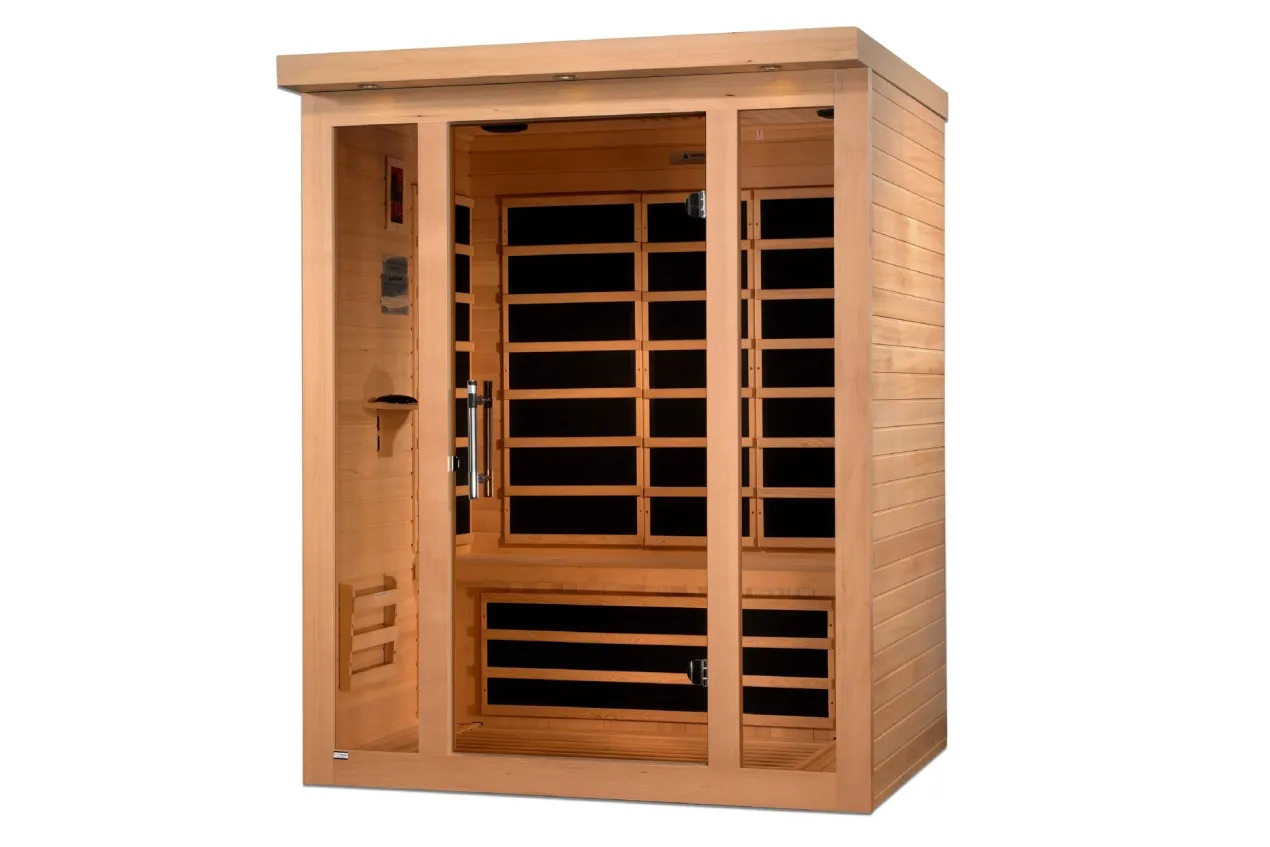 Golden Designs "Vila Elite" 3-Person Ultra Low EMF FAR Infrared Sauna