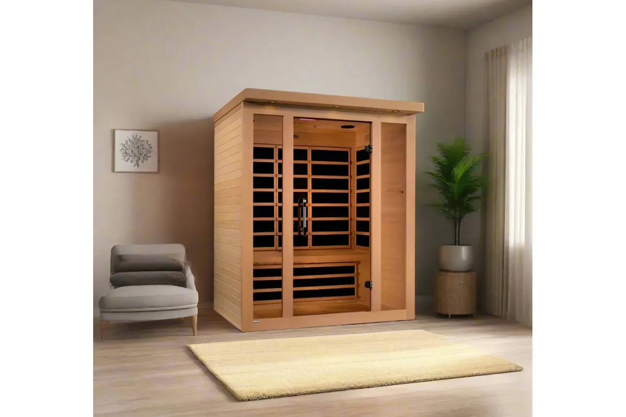 Golden Designs "Vila Elite" 3-Person Ultra Low EMF FAR Infrared Sauna