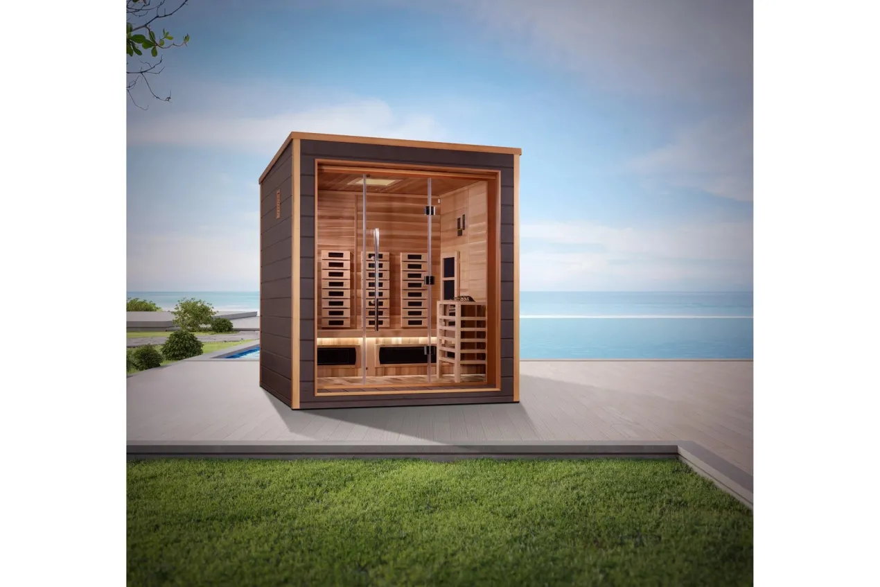 Golden Designs "Visby" 3-Person Outdoor/Indoor PureTech Hybrid Full Spectrum Sauna