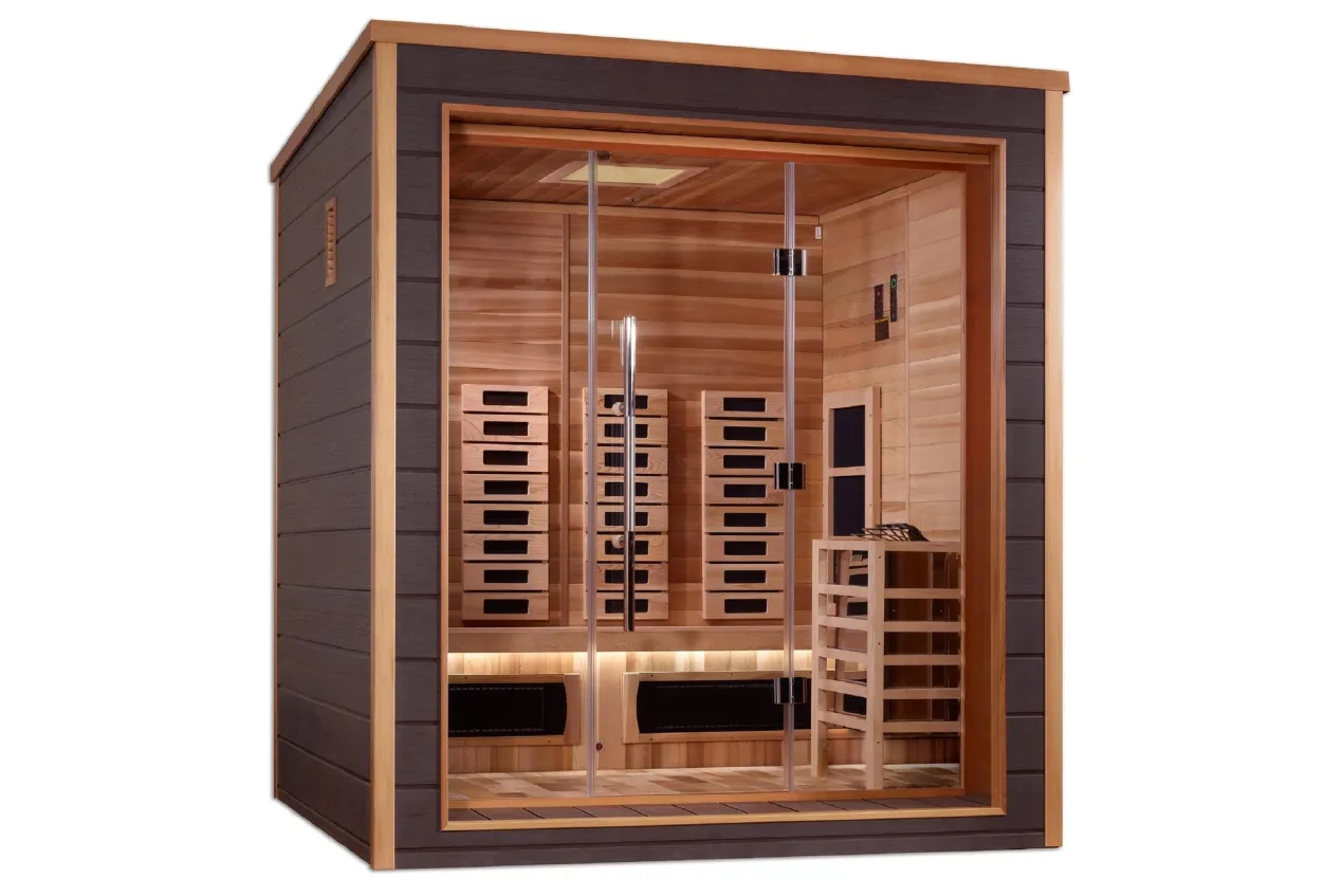 Golden Designs "Visby" 3-Person Outdoor/Indoor PureTech Hybrid Full Spectrum Sauna