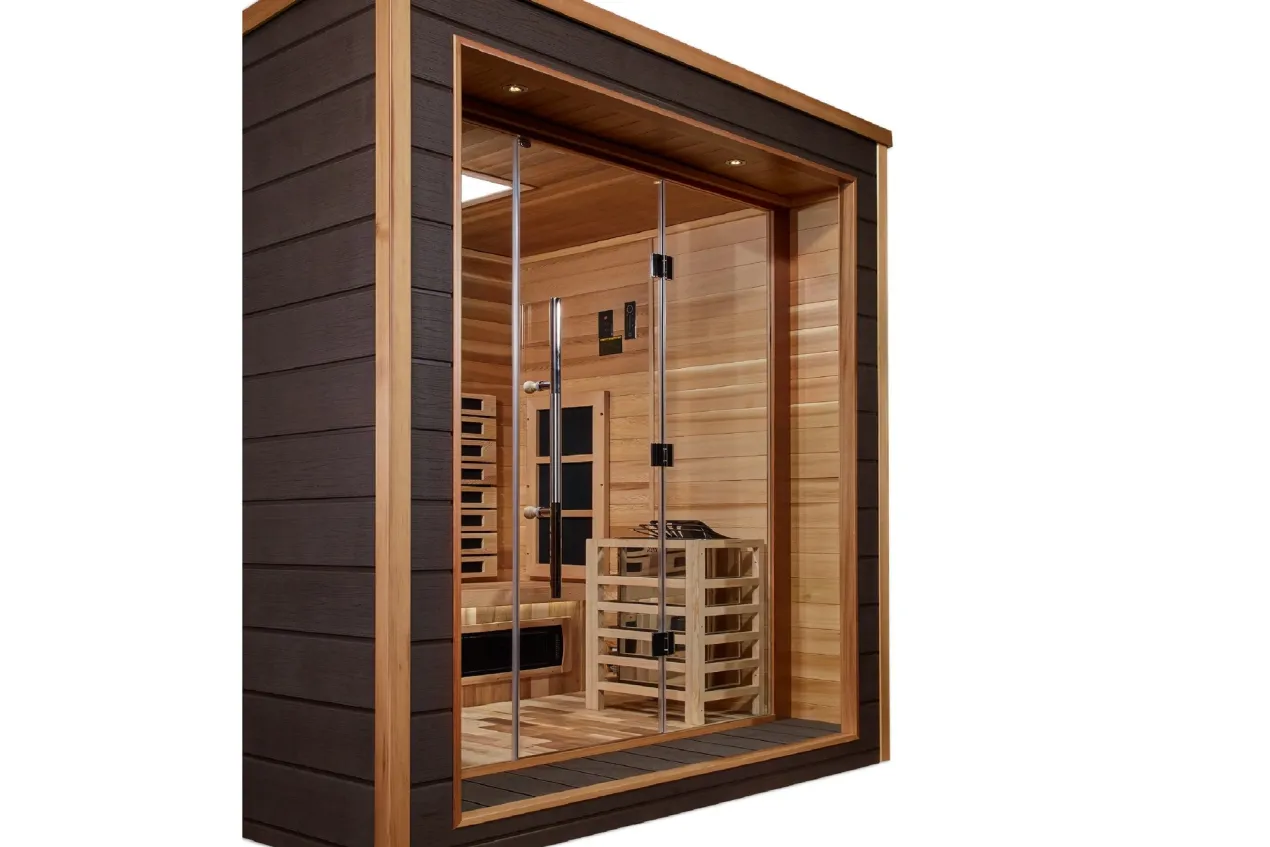 Golden Designs "Visby" 3-Person Outdoor/Indoor PureTech Hybrid Full Spectrum Sauna