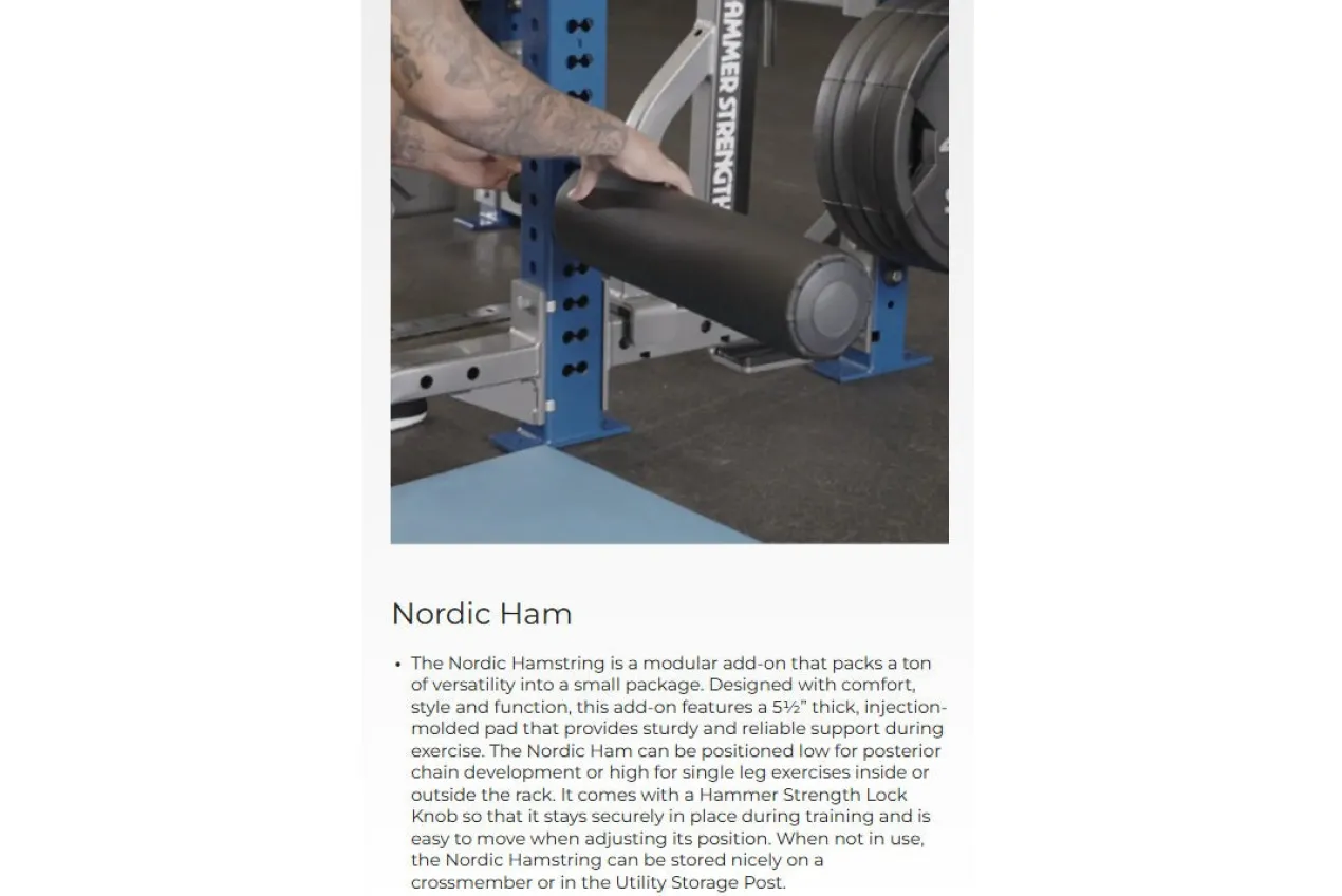 Hammer Strength Nordic Ham Rack Attachment