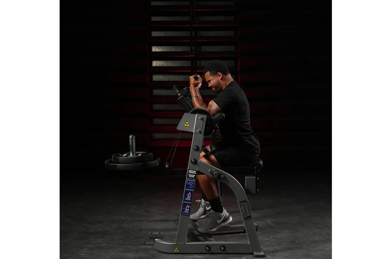 Hammer Strength Plate-Loaded Seated Biceps Machine