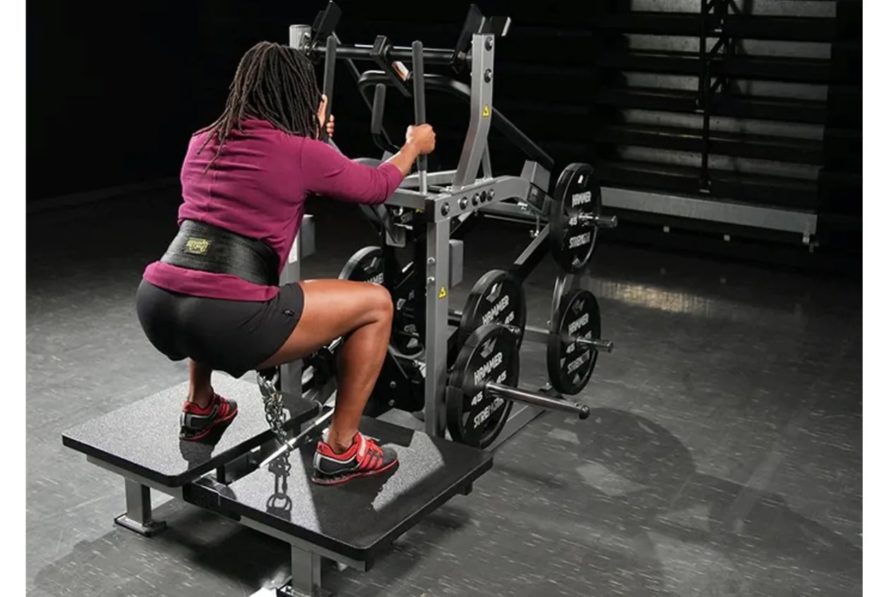 Hammer Strength Plate-Loaded Belt Squat Machine