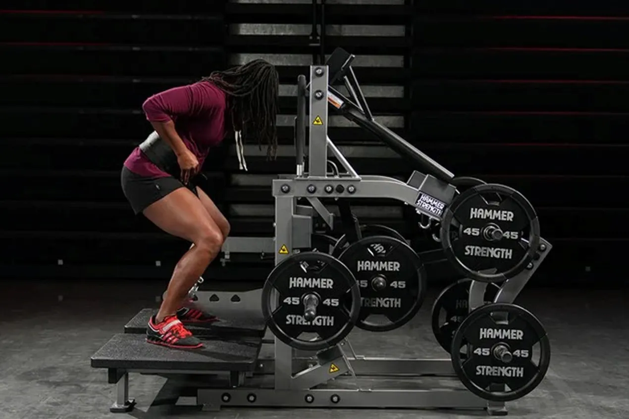 Hammer Strength Plate-Loaded Belt Squat Machine