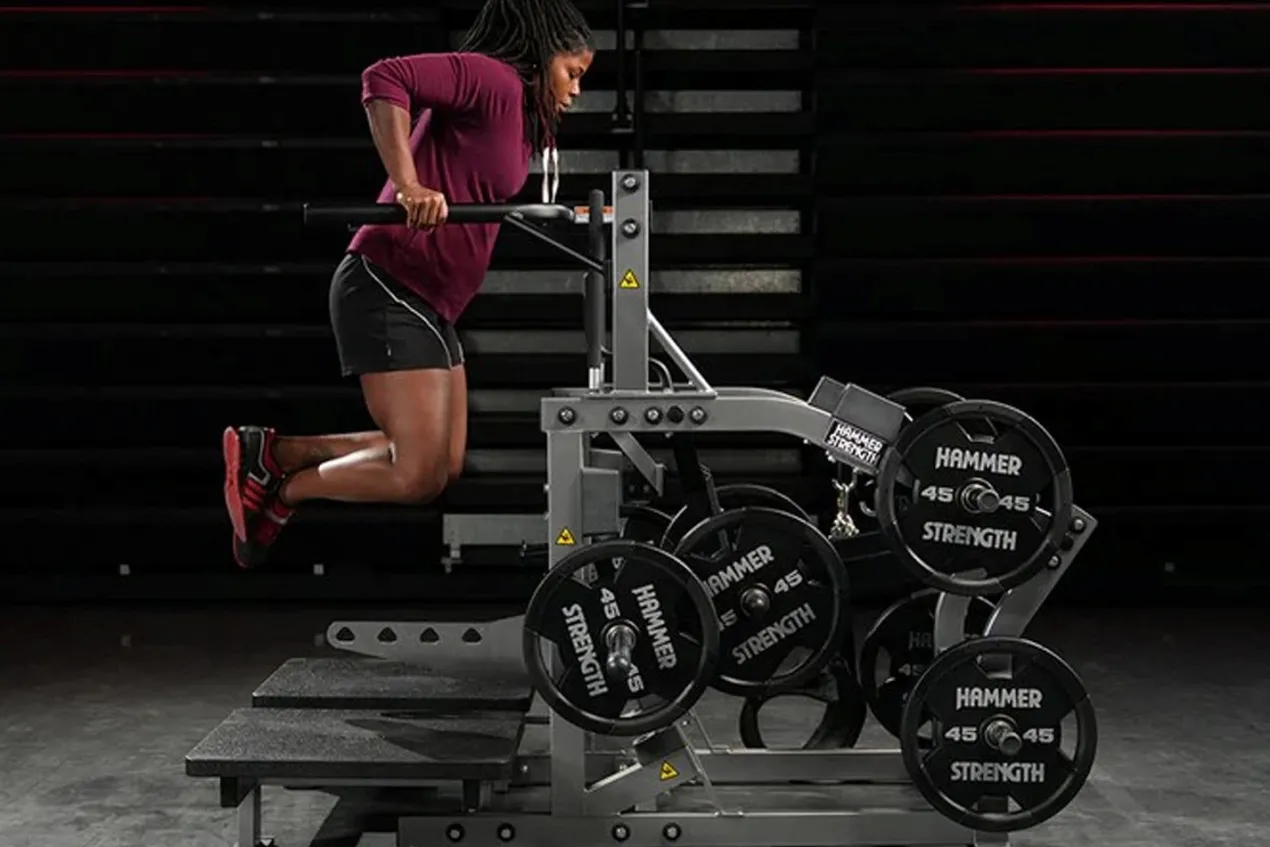 Hammer Strength Plate-Loaded Belt Squat Machine