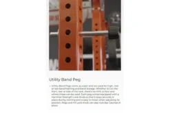 Hammer Strength Utility Band Peg Rack Attachment