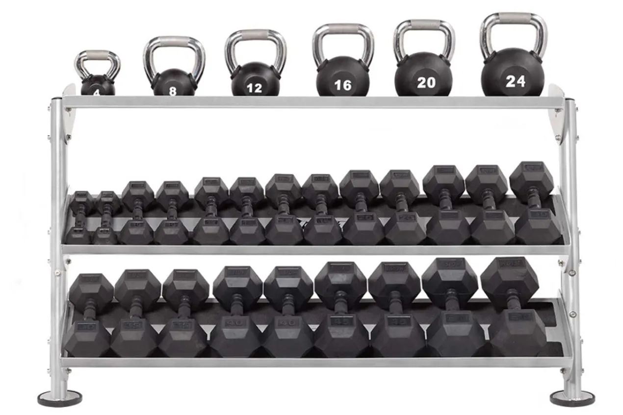 Hoist 60" Dumbbell Rack w/ Optional 3rd Tier (HF-5461-OPT-60)