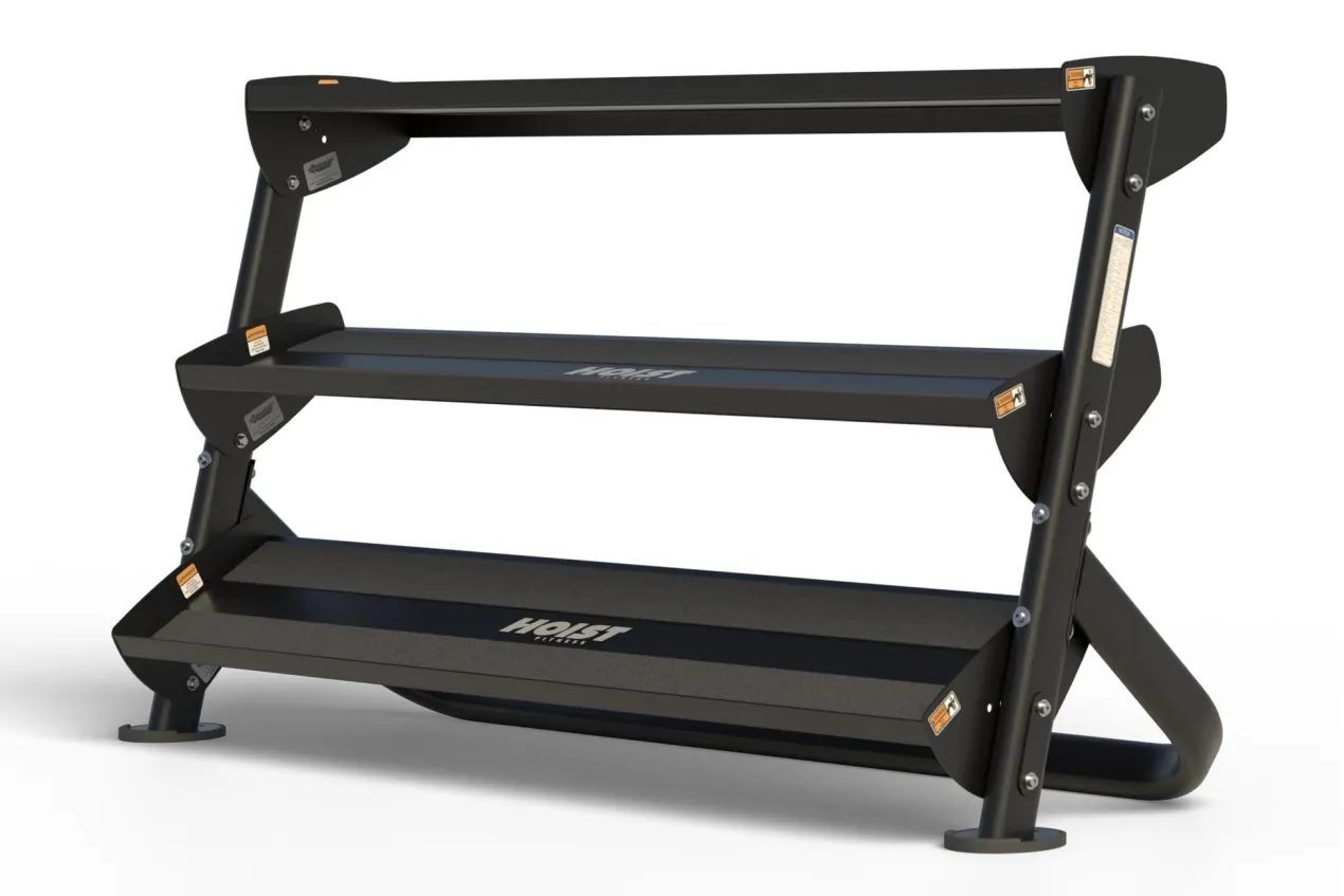 Hoist 60" 2-Tier Dumbbell Rack w/ Optional 3rd Tier (HF-5461-60)
