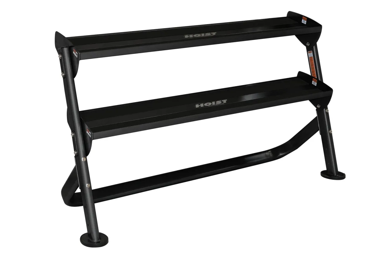 Hoist 60" 2-Tier Dumbbell Rack w/ Optional 3rd Tier (HF-5461-60)