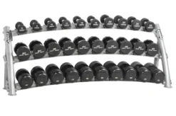Hoist 3-Tier Horizontal Saddle Dumbbell Rack (CF-3461-3) (15 Pair)