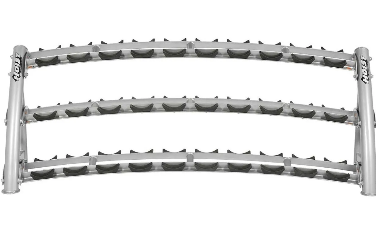 Hoist 3-Tier Horizontal Saddle Dumbbell Rack (CF-3461-3) (15 Pair)