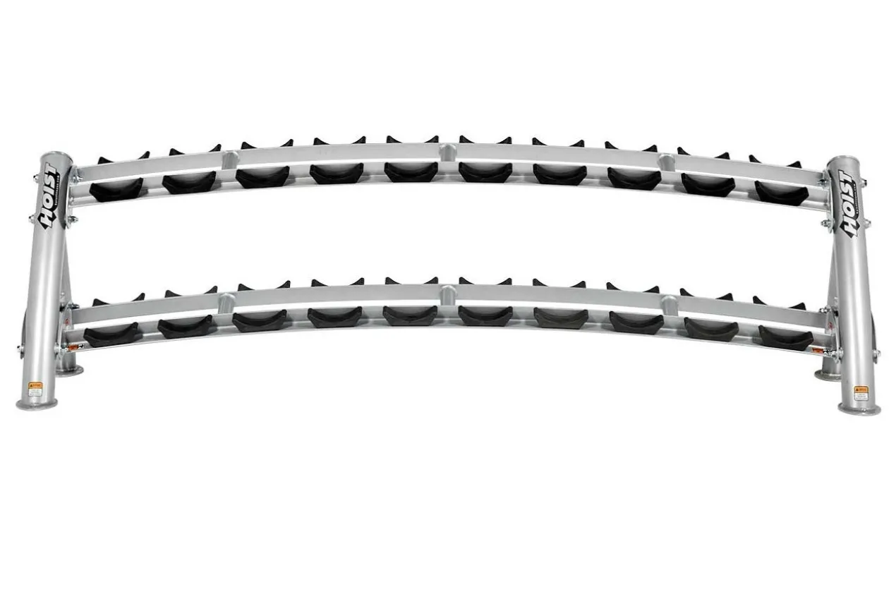 Hoist 2-Tier Horizontal Saddle Dumbbell Rack (CF-3461-2) (10-Pair)