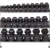 Hoist 48" 2-Tier 12+ Pair Dumbbell Rack w/ Optional 3rd Tier (HF-5461-OPT-48)
