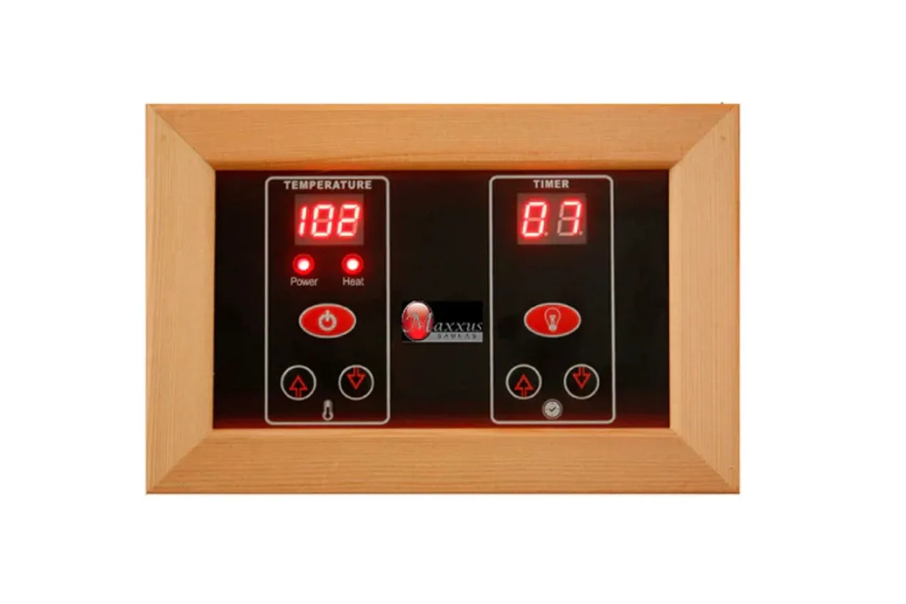Maxxus "Chaumont Edition" 3-Person Corner Near Zero EMF FAR Infrared Sauna (Cedar or Hemlock)