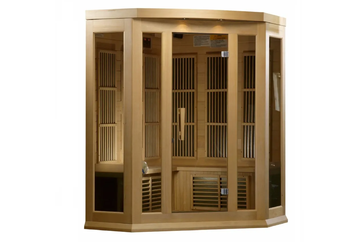 Maxxus 3-Person Corner Low EMF FAR Infrared Indoor Sauna