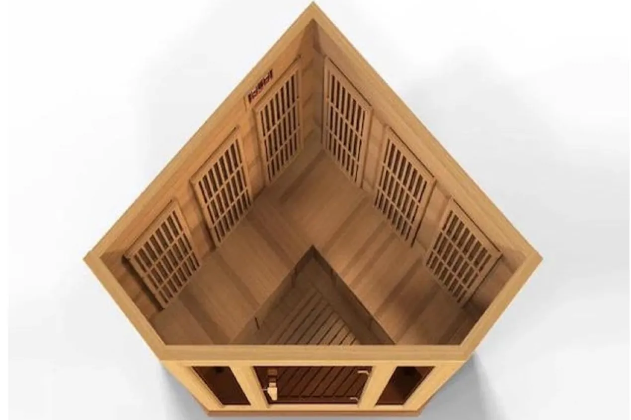 Maxxus 3-Person Corner Low EMF FAR Infrared Indoor Sauna