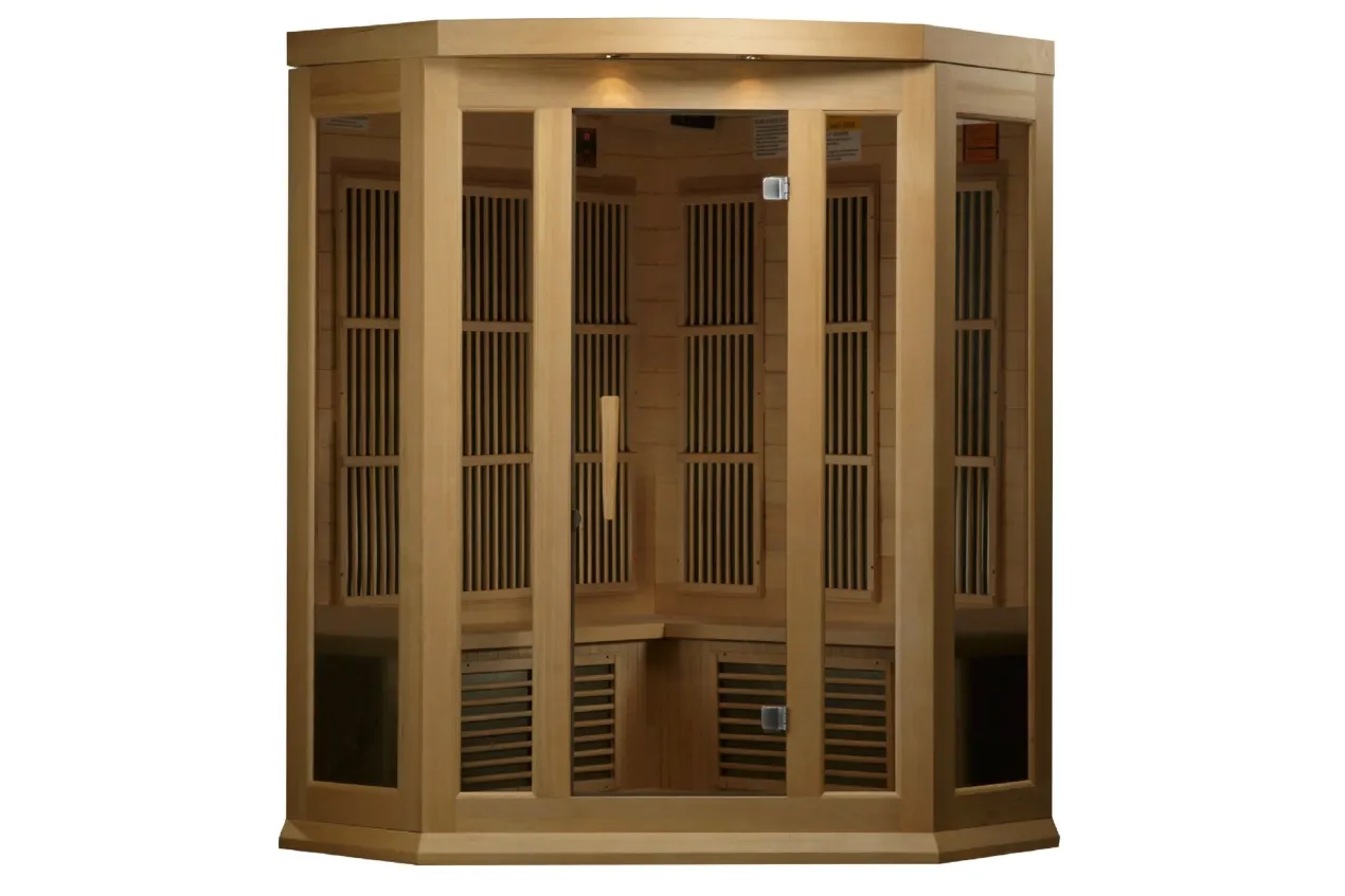 Maxxus 3-Person Corner Low EMF FAR Infrared Indoor Sauna