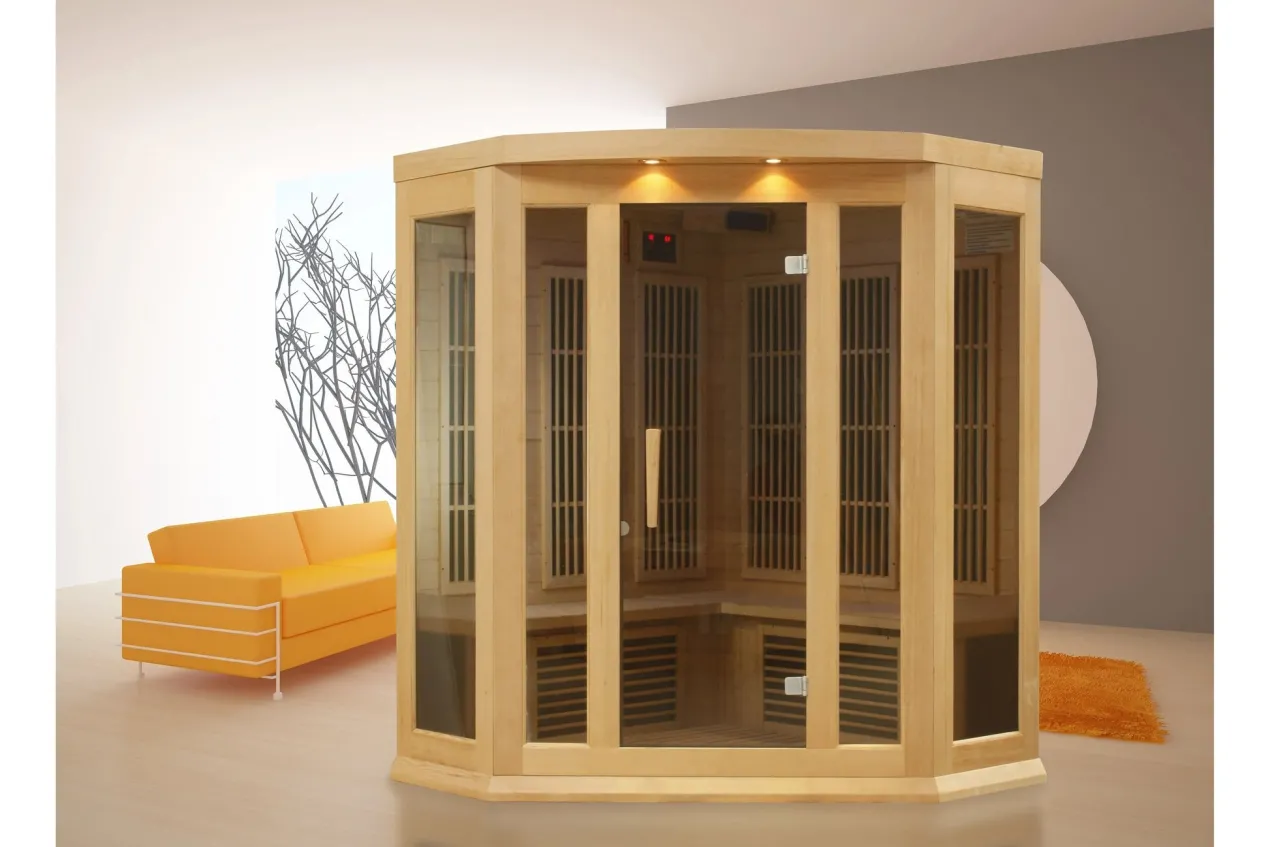 Maxxus 3-Person Corner Low EMF FAR Infrared Indoor Sauna
