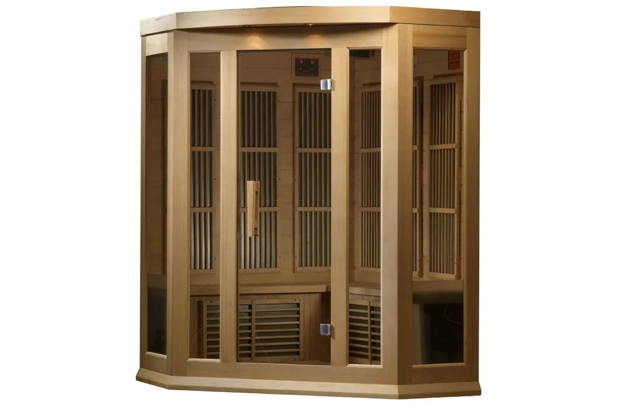 Maxxus 3-Person Corner Low EMF FAR Infrared Indoor Sauna