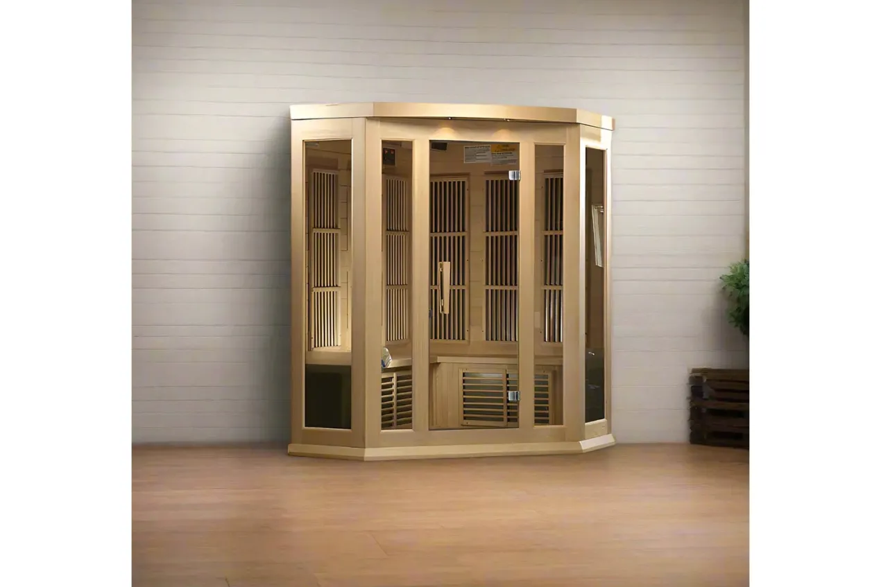 Maxxus 3-Person Corner Low EMF FAR Infrared Indoor Sauna