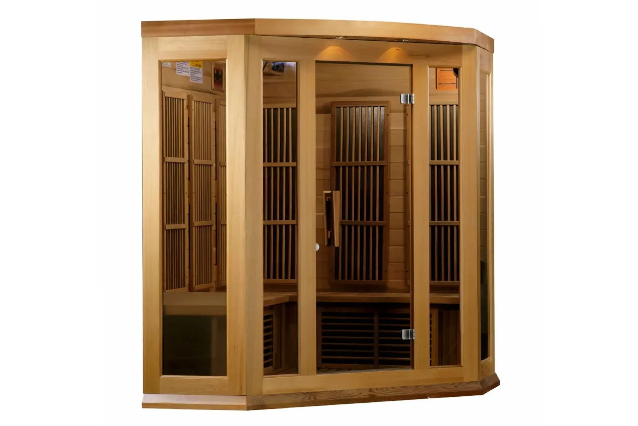 Maxxus 2026 3-Person Corner Low/Near Zero/Full Spectrum EMF FAR Infrared Sauna (Cedar or Hemlock)