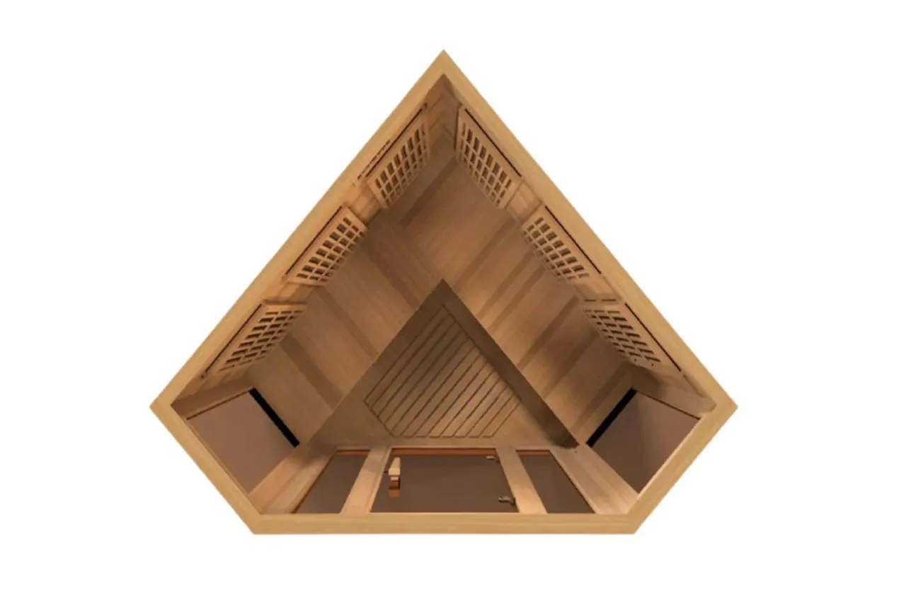 Maxxus 2026 3-Person Corner Low/Near Zero/Full Spectrum EMF FAR Infrared Sauna (Cedar or Hemlock)