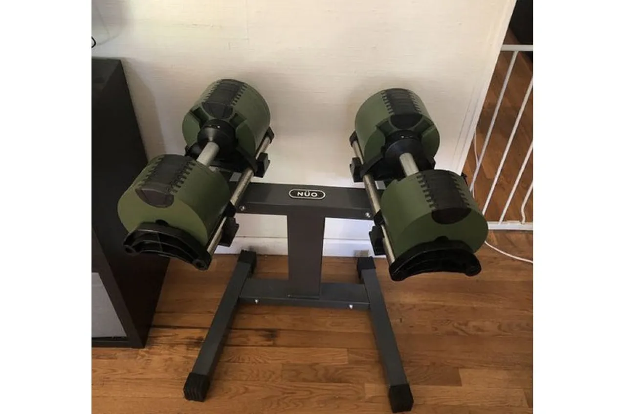 NÜOBELL Adjustable Dumbbell Stand (Black / Single-Legged)