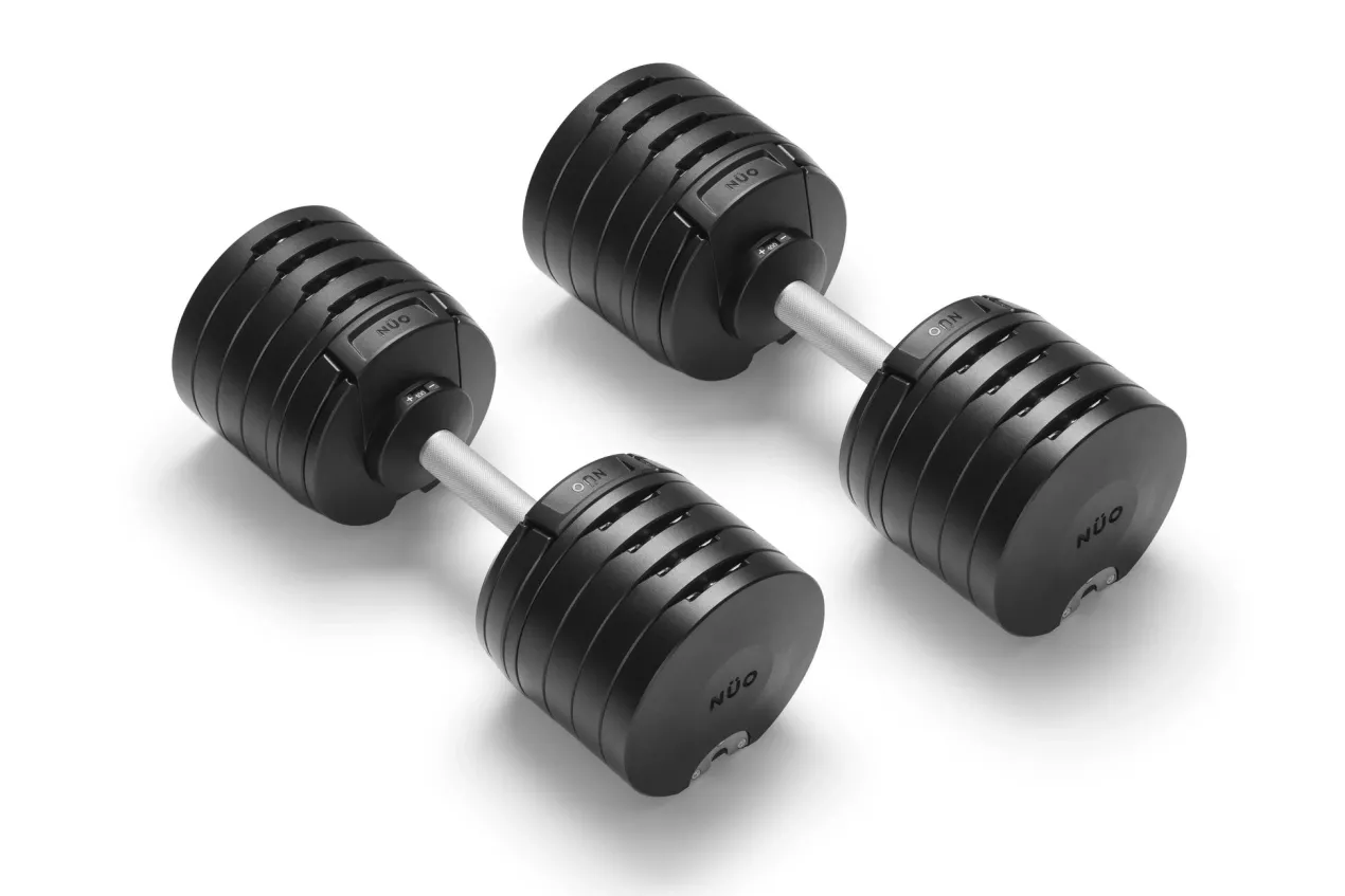NÜOBELL 100lb Adjustable Dumbbells (Matte Black)