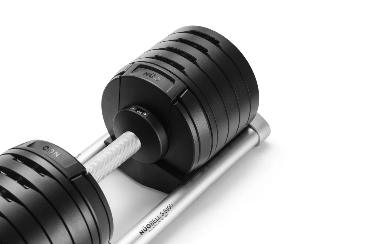 NÜOBELL 100lb Adjustable Dumbbells (Matte Black)