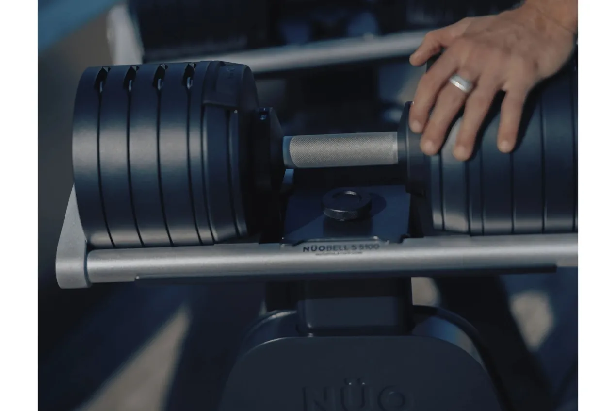 NÜOBELL 100lb Adjustable Dumbbells (Matte Black)