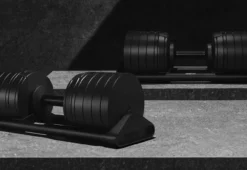 NÜOBELL 100lb Adjustable Dumbbells (Matte Black)