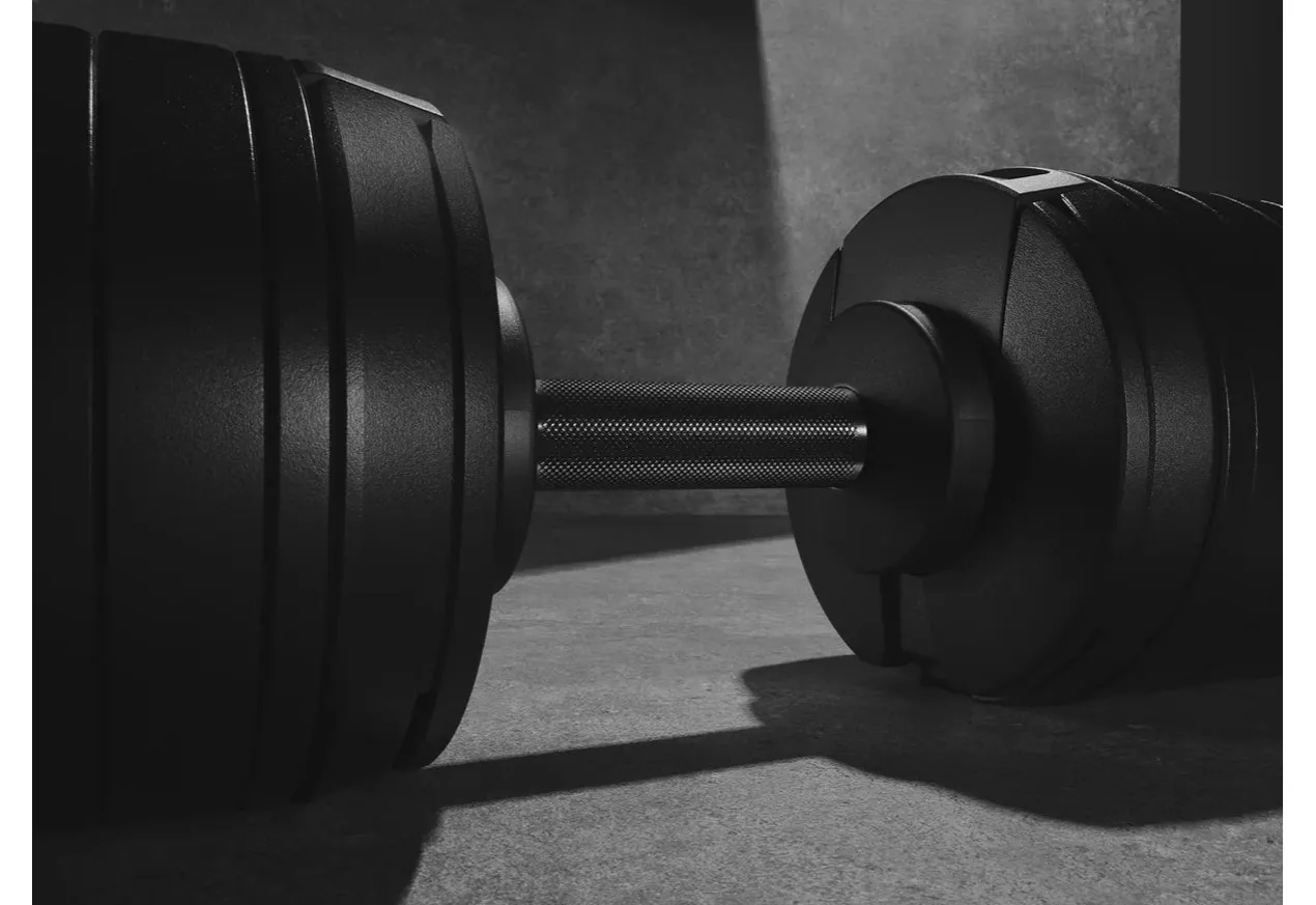 NÜOBELL 100lb Adjustable Dumbbells (Matte Black)