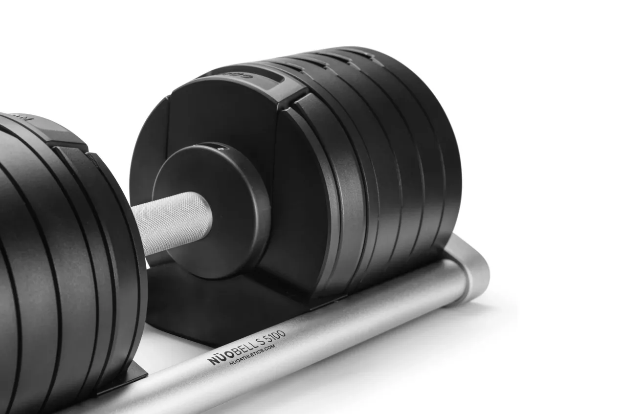 NÜOBELL 100lb Adjustable Dumbbells (Matte Black)