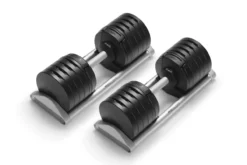 NÜOBELL 100lb Adjustable Dumbbells (Matte Black)