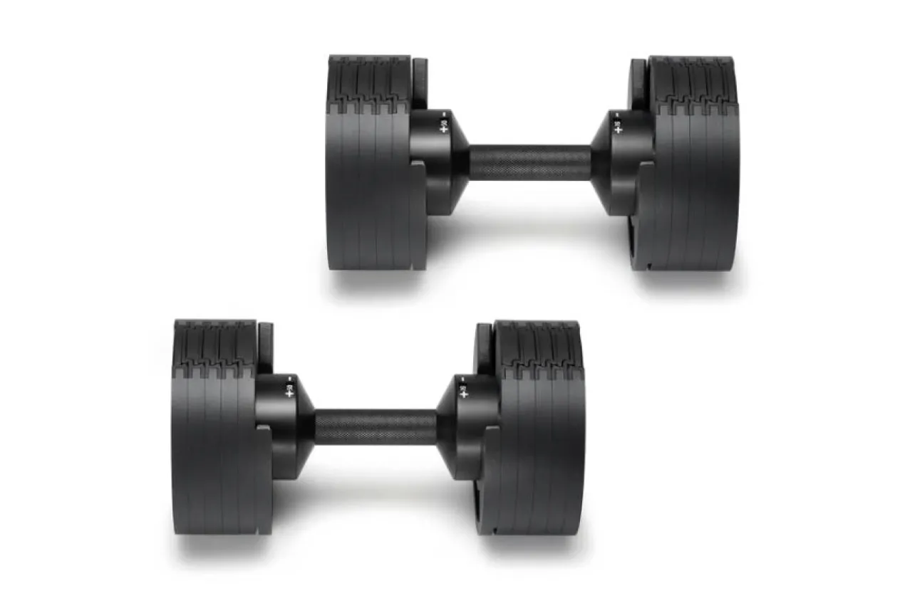 NÜOBELL 50lb Adjustable Dumbbells (Matte Black)