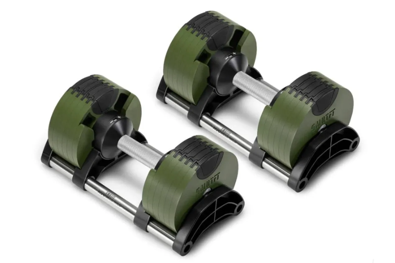 NÜOBELL 50lb Adjustable Dumbbells (Tactical)